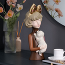 Escultura Boneca Decorativa Lilly Dog Estatueta