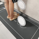 Tapete Para Cozinha Antiderrapante Retangular Couro Sintético Home