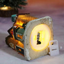 Casa de Luz de Resina de Natal Outlet