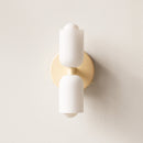 Arandela de Parede Dupla Minimalista Crema