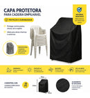 Capa Impermeável Protetora para Cadeiras de Plástico Empilhadas