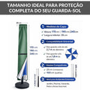 Capa Protetora Impermeável para Ombrelone Central - Proteção UV e Durabilidade