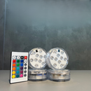 Kit Luminárias de Piscina RGB - Sem Fio Com Controle Remoto