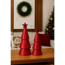 Kit 2 Árvores de Natal Cerâmica Decoração Natalina Charmosa