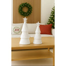 Kit 2 Árvores de Natal Cerâmica Decoração Natalina Charmosa