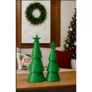 Kit 2 Árvores de Natal Cerâmica Decoração Natalina Charmosa