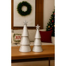 Kit 2 Árvores de Natal Cerâmica Decoração Natalina Charmosa