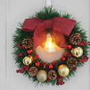 Guirlanda de Natal Luxo | Enfeite de Porta Reforçado | Decoração Premium