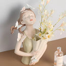 Escultura Boneca Decorativa Lilly Butterfly Flores Estatueta