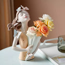 Escultura Boneca Decorativa Lilly Butterfly Flores Estatueta