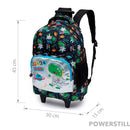 Kit Mochila Dino Rodinhas Lancheira e Estojo Escolar