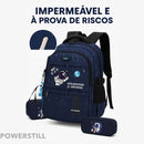 Kit Mochila Astronauta Lancheira Estojo e Chaveiro