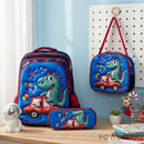 Kit Mochila Escolar 3D Infantil com Bolsa Lancheira e Estojo