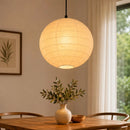Luminária Pendente Japandi em Papel de Arroz Design Minimalista
