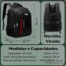Mochila Unissex Impermeável com Cadeado Aco Antifurto
