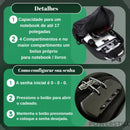 Mochila Unissex Impermeável com Cadeado Aco Antifurto