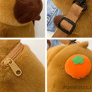 Mochila Capivara de Pelúcia Fofa