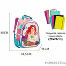 Mochila Princesas Sua Filha Brilhando na Sala