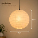 Luminária Pendente Japandi em Papel de Arroz Design Minimalista