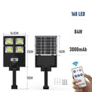 Refletor Solar LED Sensor Movimento 12h Autonomia