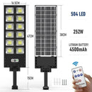 Refletor Solar LED Sensor Movimento 12h Autonomia