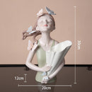 Escultura Boneca Decorativa Lilly Butterfly Flores Estatueta