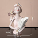 Escultura Boneca Decorativa Lilly Butterfly Flores Estatueta