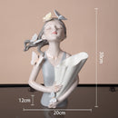 Escultura Boneca Decorativa Lilly Butterfly Flores Estatueta