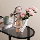 Escultura Boneca Decorativa Lilly Butterfly Flores Estatueta