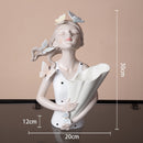 Escultura Boneca Decorativa Lilly Butterfly Flores Estatueta