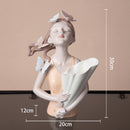 Escultura Boneca Decorativa Lilly Butterfly Flores Estatueta