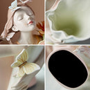 Escultura Boneca Decorativa Lilly Butterfly Flores Estatueta