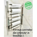 Toalheiro Elétrico Térmico Inox 304 Polido Timer Digital 2 Toalhas