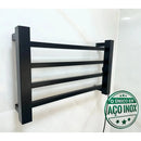 Toalheiro Elétrico Térmico Inox 304 Preto Fosco Timer Digital 1 Toalha