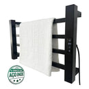 Toalheiro Elétrico Térmico Inox 304 Preto Fosco Timer Digital 1 Toalha