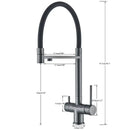 Torneira de Cozinha com Filtro Duplo Comando Extensível London